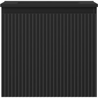 Koupelnová skříňka Mexen Rivel 50 cm s umyvadlem Otis, 1 zásuvka, drážkovaná, matná černá - 91A20-05047-1-BF71-W18M71