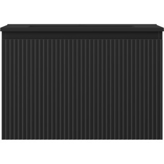 Koupelnová skříňka Mexen Rivel 70 cm s umyvadlem Otis, 1 zásuvka, drážkovaná, matná černá - 91A20-07047-1-BF71-W18M71