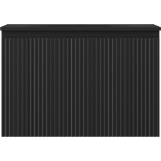 Koupelnová skříňka Mexen Rivel 70 cm s umyvadlem Vela, 1 zásuvka, drážkovaná, matná černá - 91A20-07047-1-BF71-W23M71