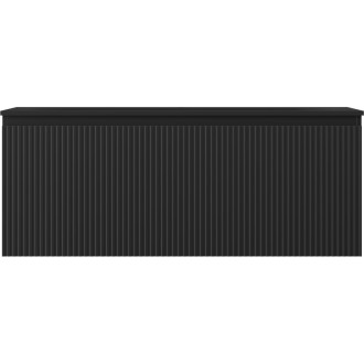 Koupelnová skříňka Mexen Rivel 120 cm s umyvadlem Vela, 1 zásuvka, drážkovaná, matná černá - 91A20-12047-1-BF71-W23M71