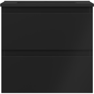 Koupelnová skříňka Mexen Orio 50 cm s umyvadlem Otis, 2 zásuvky, matná černá - 91A10-05047-2-BFF71-W18M71