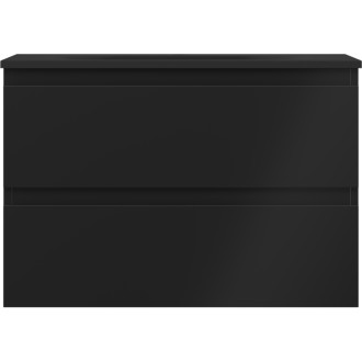 Koupelnová skříňka Mexen Orio 70 cm s umyvadlem Vela, 2 zásuvky, matná černá - 91A10-07047-2-BFF71-W23M71