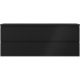 Koupelnová skříňka Mexen Orio 120 cm s umyvadlem Vela, 2 zásuvky, matná černá - 91A10-12047-2-BFF71-W23M71