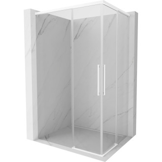 Mexen Rox Duo posuvný sprchovací kút 100 x 90 cm, priehľadný, biely - 8C2D-100-090-20-00