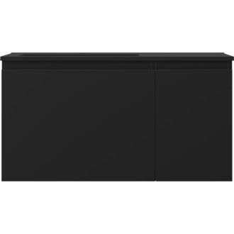 Koupelnová skříňka Mexen Orio 90 cm s umyvadlem Otis vlevo, 1S, 1D, matná černá - 91A13-09047-3-BBFF71-W18L71