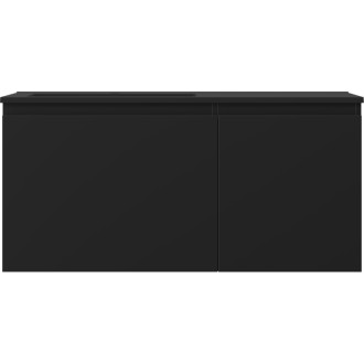 Koupelnová skříňka Mexen Orio 100 cm s umyvadlem Otis vlevo, 1S, 1D, matná černá - 91A13-10047-3-BBFF71-W18L71