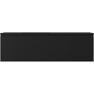 Koupelnová skříňka Mexen Orio 160 cm s umyvadlem Otis vlevo, 1S, 1D, matná černá - 91A13-16047-3-BBFF71-W18L71