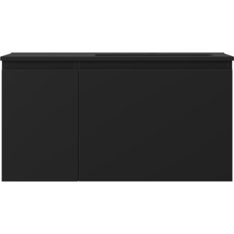 Koupelnová skříňka Mexen Orio 90 cm s umyvadlem Otis pravé, 1S, 1D, matná černá - 91A13-09047-3-BBFF71-W18P71