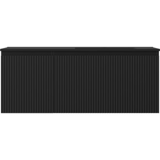 Koupelnová skříňka Mexen Rivel 120 cm s umyvadlem Otis pravým, 1S, 1D, drážkovaná, matná černá - 91A23-12047-3-BBFF71-W18P71