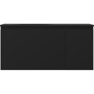 Mexen Orio koupelnová skříňka 90 cm s umyvadlem Vela vlevo, 1S, 1D, matná černá - 91A13-09047-3-BBFF71-W23L71