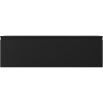 Koupelnová skříňka Mexen Orio 160 cm s umyvadlem Vela vlevo, 1S, 1D, matná černá - 91A13-16047-3-BBFF71-W23L71