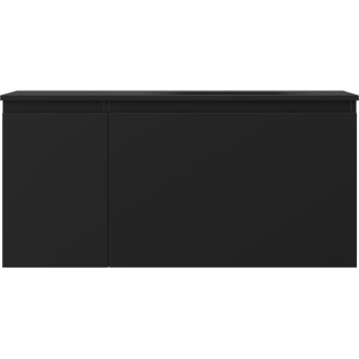Koupelnová skříňka Mexen Orio 100 cm s umyvadlem Vela pravá, 1S, 1D, matná černá - 91A13-10047-3-BBFF71-W23P71