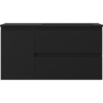 Koupelnová skříňka Mexen Orio 90 cm s umyvadlem Otis pravá, 2S, 1D, matná černá - 91A13-09047-3-BBFFF71-W18P71