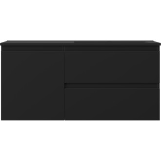 Koupelnová skříňka Mexen Orio 100 cm s umyvadlem Otis pravá, 2S, 1D, matná černá - 91A13-10047-3-BBFFF71-W18P71