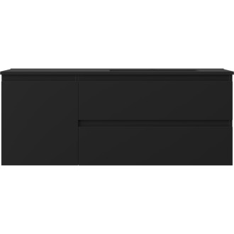 Koupelnová skříňka Mexen Orio 120 cm s umyvadlem Otis pravá, 2S, 1D, matná černá - 91A13-12047-3-BBFFF71-W18P71