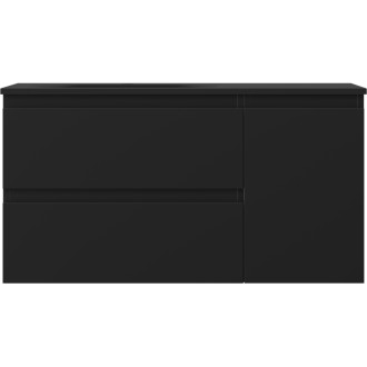Mexen Orio koupelnová skříňka 90 cm s umyvadlem Vela levým, 2S, 1D, matná černá - 91A13-09047-3-BBFFF71-W23L71