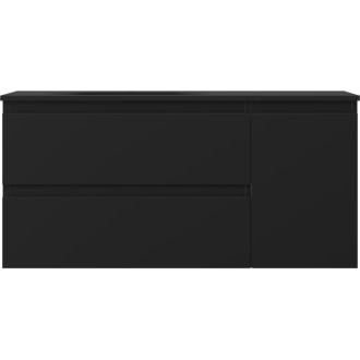 Mexen Orio koupelnová skříňka 100 cm s umyvadlem Vela vlevo, 2S, 1D, matná černá - 91A13-10047-3-BBFFF71-W23L71