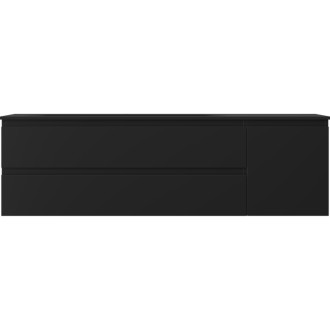 Mexen Orio koupelnová skříňka 160 cm s umyvadlem Vela levým, 2S, 1D, matná černá - 91A13-16047-3-BBFFF71-W23L71