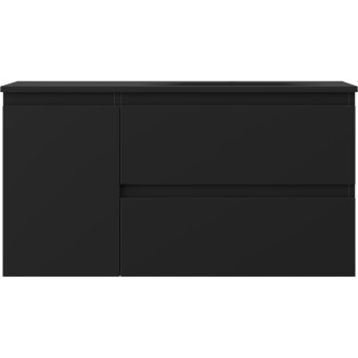 Koupelnová skříňka Mexen Orio 90 cm s umyvadlem Vela pravá, 2S, 1D, matná černá - 91A13-09047-3-BBFFF71-W23P71