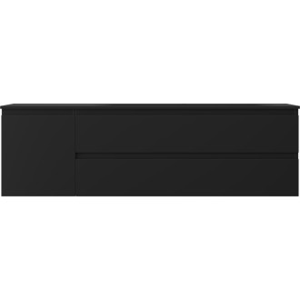 Koupelnová skříňka Mexen Orio 160 cm s umyvadlem Vela pravá, 2S, 1D, matná černá - 91A13-16047-3-BBFFF71-W23P71