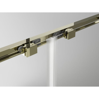 Posuvný sprchový kout Mexen Exo 130 x 110 cm, průhledný, zlatý - 8151-130-110-50-00