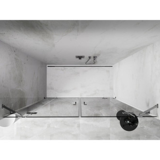 Sprchové dveře Mexen Lunar Duo s otočnými dveřmi 180 cm, průhledné, chrom - 834D-180-000-01-00