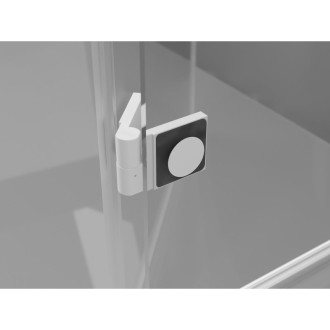 Sprchové dveře Mexen Lunar Duo s otočnými dveřmi 140 cm, průhledné, bílé - 834D-140-000-20-00