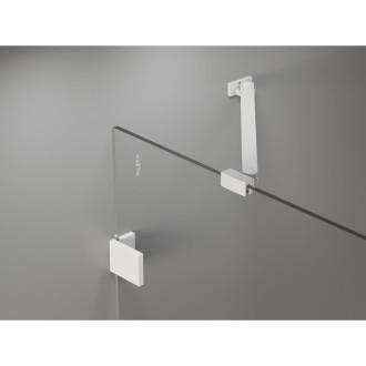 Mexen Lunar Duo sprchové dveře s otočnými dveřmi 150 cm, průhledné, bílé - 834D-150-000-20-00