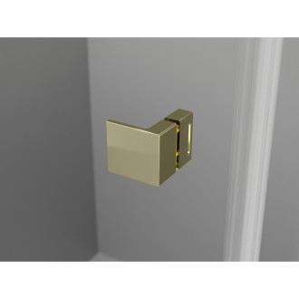 Sprchové dveře Mexen Lunar Duo s otočnými dveřmi 150 cm, průhledné, zlaté - 834D-150-000-50-00