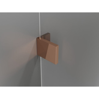 Sprchové dveře Mexen Lunar Duo s otočnými dveřmi 140 cm, průhledné, růžové zlato - 834D-140-000-60-00