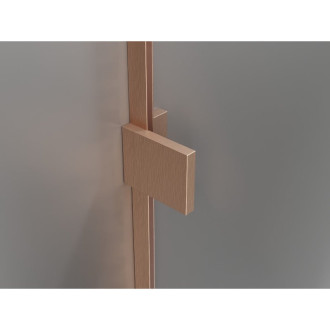 Sprchové dveře Mexen Lunar Duo s otočnými dveřmi 140 cm, průhledné, kartáčovaná měď - 834D-140-000-65-00