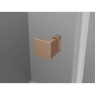 Sprchové dveře Mexen Lunar Duo s otočnými dveřmi 180 cm, průhledné, kartáčovaná měď - 834D-180-000-65-00