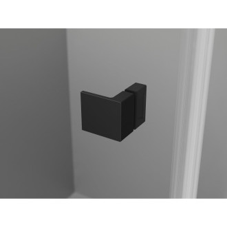 Sprchové dveře Mexen Lunar Duo s otočnými dveřmi 190 cm, průhledné, černé - 834D-190-000-70-00