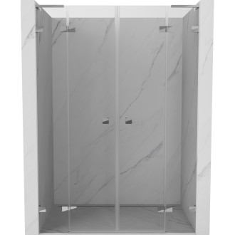 Mexen Lunar L Duo sprchové dvere s otočnými dverami 160 cm, priehľadné, chróm - 834DL-160-000-01-00