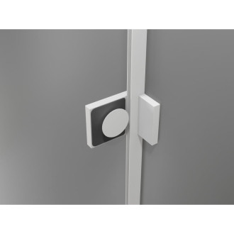 Mexen Lunar L Duo sprchové dveře s otočnými dveřmi 190 cm, průhledné, bílé - 834DL-190-000-20-00