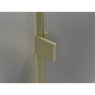 Sprchové dveře Mexen Lunar L Duo s otočnými dveřmi 140 cm, průhledné, kartáčované zlato - 834DL-140-000-55-00