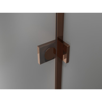 Sprchové dveře Mexen Lunar L Duo s otočnými dveřmi 190 cm, průhledné, růžové zlato - 834DL-190-000-60-00