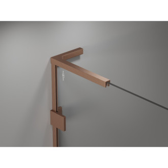 Sprchové dveře Mexen Lunar L Duo s otočnými dveřmi 160 cm, průhledné, kartáčovaná měď - 834DL-160-000-65-00