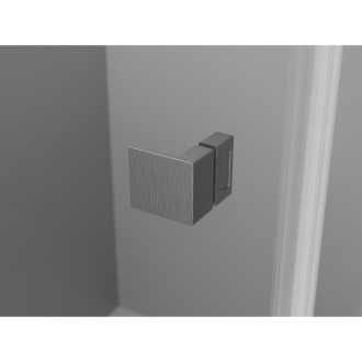 Sprchové dveře Mexen Lunar L Duo s otočnými dveřmi 200 cm, průhledné, kartáčovaná pistolově šedá - 834DL-200-000-66-00