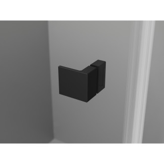 Mexen Lunar L Duo sprchové dveře s otočnými dveřmi 190 cm, průhledné, černé - 834DL-190-000-70-00