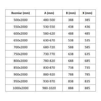 Sprchové dveře Mexen Exo s otočnými rameny 50 cm, průhledné, černé - 817-050-000-70-00