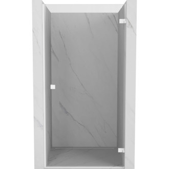 Sprchové dvere Mexen Lunar-B s pravými pántami 55 cm, priehľadné, biele - 832-055-000-20-00-P
