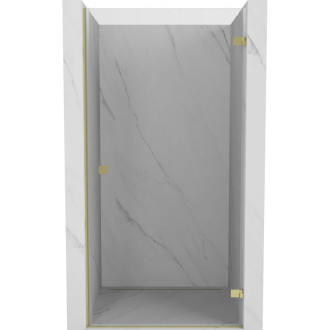 Sprchové dvere Mexen Lunar-B s pravými pántami 45 cm, priehľadné, zlaté - 832-045-000-50-00-P