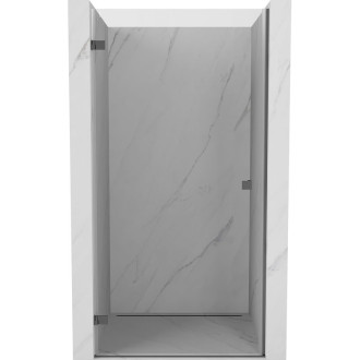 Sprchové dvere Mexen Lunar-B s ľavými pántami 50 cm, priehľadné, strieborná - 832-050-000-95-00-L