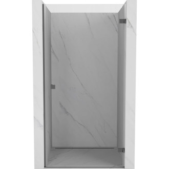 Sprchové dvere Mexen Lunar-B s pravými pántami 45 cm, priehľadné, strieborná - 832-045-000-95-00-P