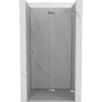 Sprchové dvere Mexen Lunar-F pravé skladacie 50 cm, priehľadné, chróm - 836-050-000-01-00-P
