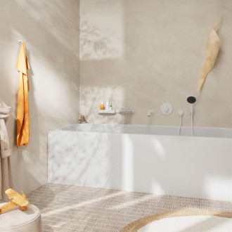 Vanová baterie Hansgrohe DuoTurn S bez podomítkového tělesa matná bílá 75418700