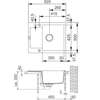 Dřez Franke MRG 611-62 pískový melír 114.0284.760