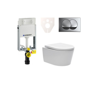 Cenově zvýhodněný závěsný WC set Geberit k zazdění + WC SAT Brevis SIKOGE1W71