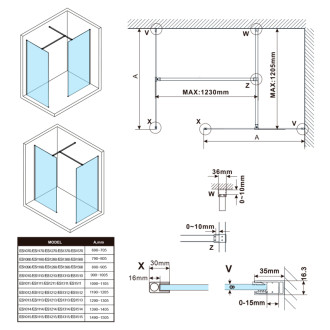 ESCA matné sklo 767x2100mm ES1180 52501